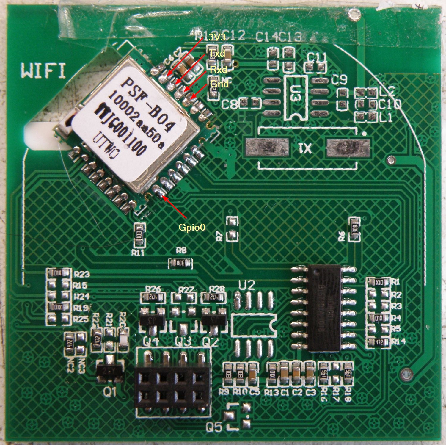 Pcb front connection