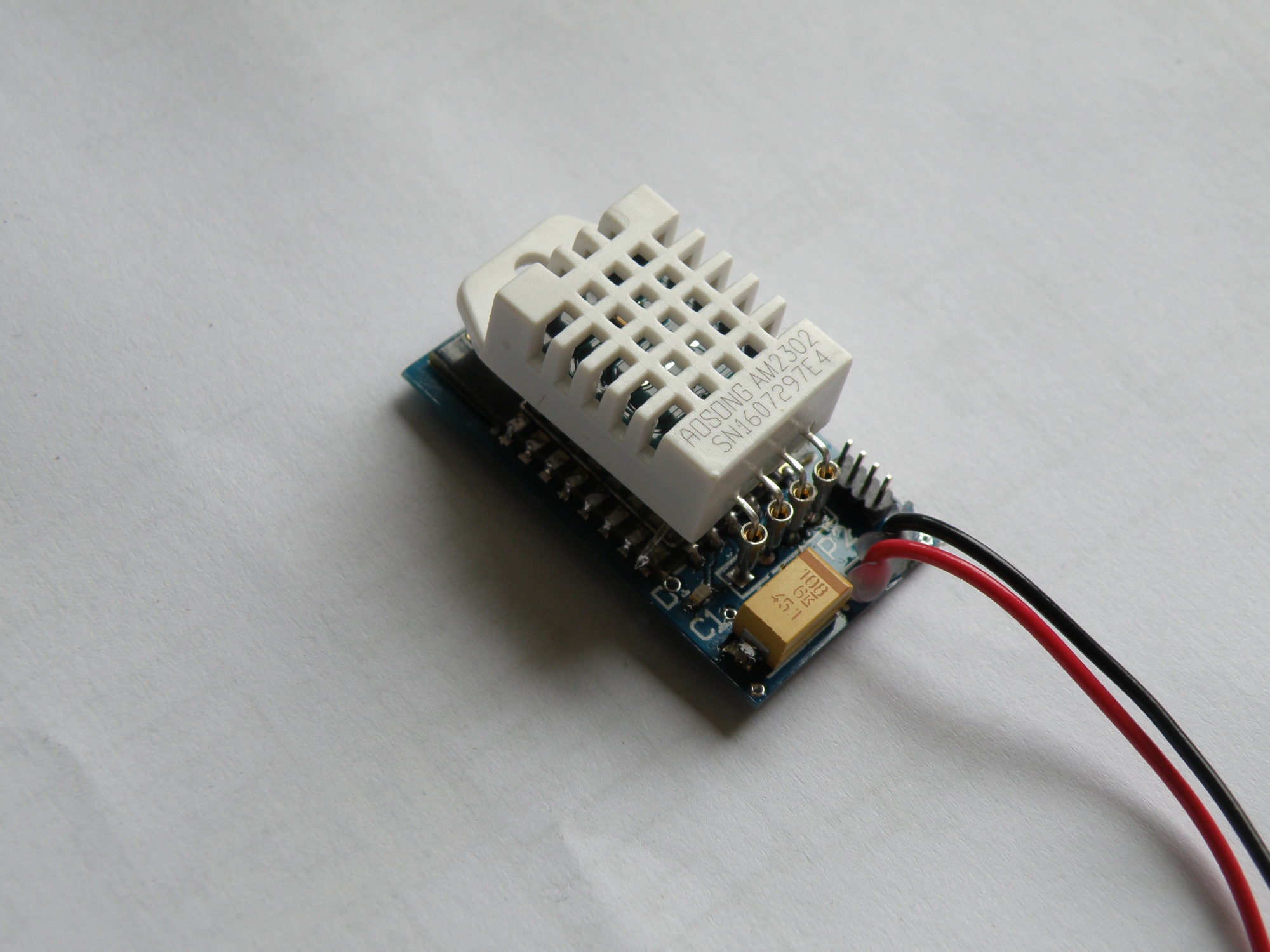 Finished module with sensor