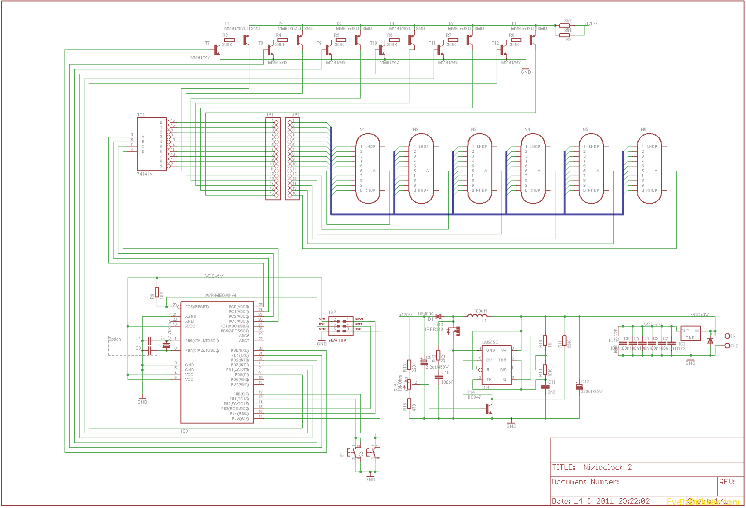 Часы на ив схема. Схема часов на лампах ин 12. Часы Nixie atmega8. Схема включения газоразрядного индикатора. Часы на газоразрядных индикаторах atmega8 ds1307.