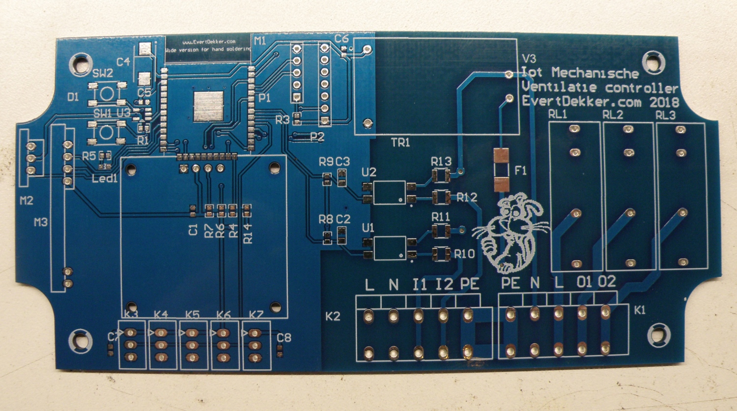 Finished pcb front